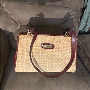 Etienne Aigner Tan and Brown Shoulder Bag